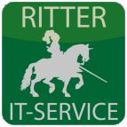 Das Logo der Firma: Der Ritter zu Pferde